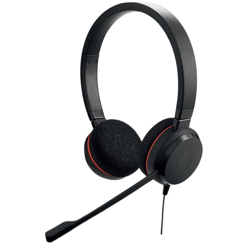 Jabra Evolve 20 Stereo Headset - Microsoft Zertifizierte Kopfhörer für VoIP Softphone mit passiver Geräuschunterdrückung - USB-C/A - Schwarz Jabra Evolve 20 Stereo Headset - Microsoft Zertifizierte Kopfhörer für VoIP Softphone mit passiver Geräuschunterdrückung - USB-C/A - Schwarz von Jabra