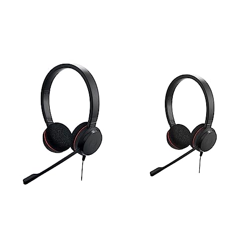 Jabra Evolve 20 USB-C MS Stereo - Headset - Head-Band - Black & Evolve 20 Stereo Headset – Microsoft Certified Headphones for VoIP Softphone with Passive Noise Cancellation – Black Jabra Evolve 20 USB-C MS Stereo - Headset - Head-Band - Black & Evolve 20 Stereo Headset – Microsoft Certified Headphones for VoIP Softphone with Passive Noise Cancellation – Black von Jabra