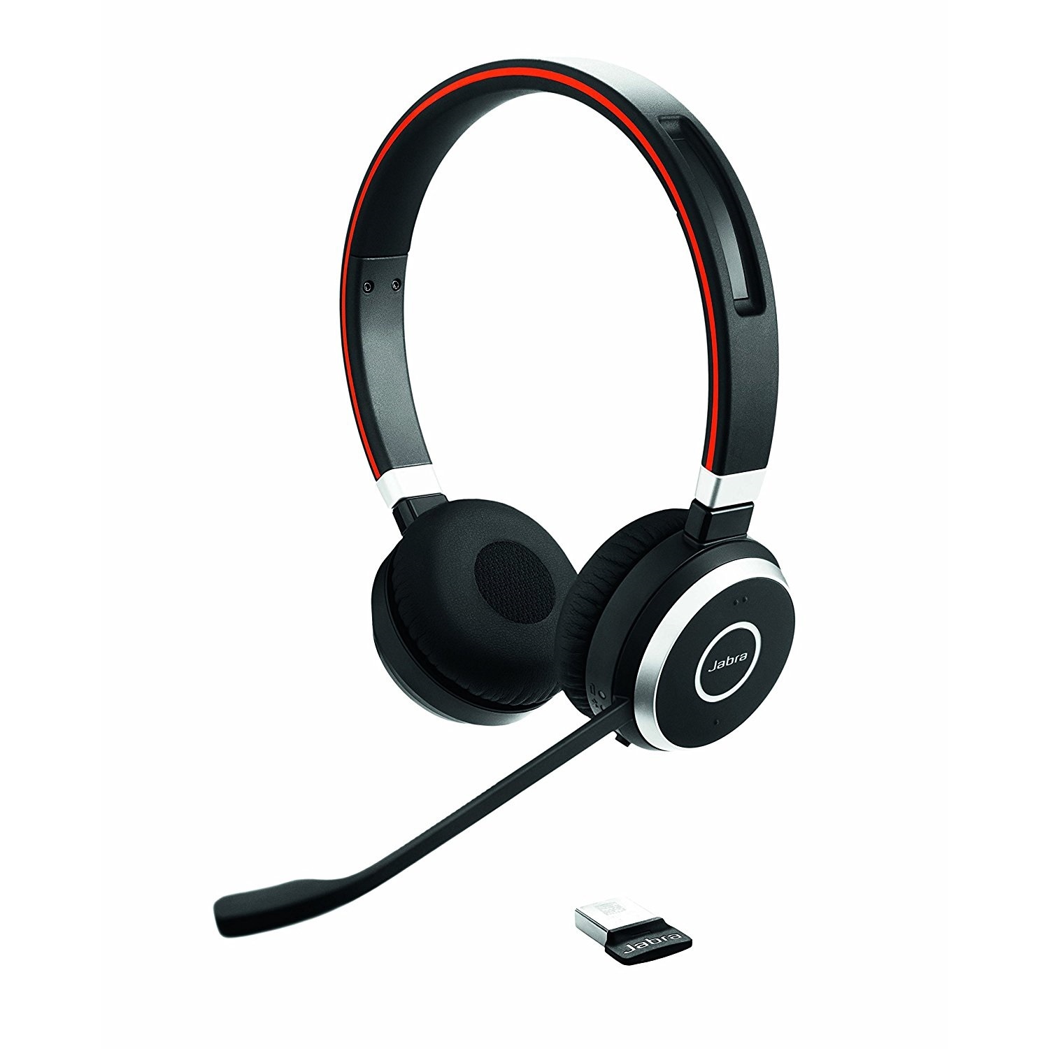 Jabra Evolve 65 SE Headset, Stereo, Kabellos, Bluetooth, inkl. Link 380a, Zertifiziert für Microsoft Teams von Jabra