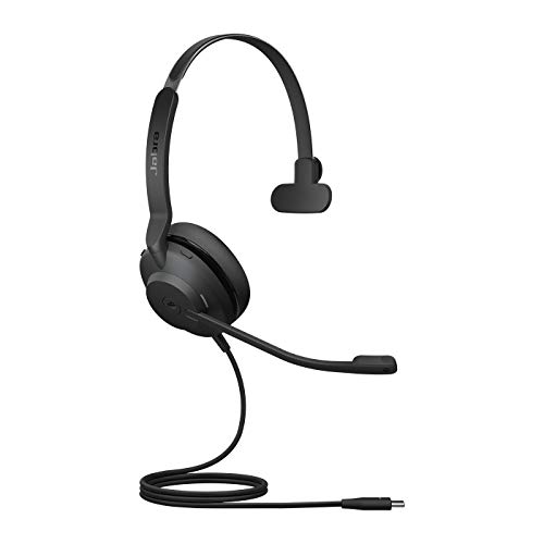 Jabra Evolve2 30 Headset – Noise Cancelling Microsoft Teams Certified Mono Headphones with 2-Microphone Call Technology – USB-C Cable – Black von Jabra