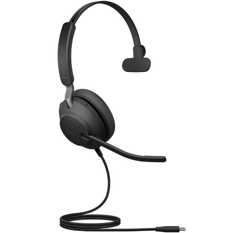 Jabra Evolve2 40 Headset (PC Headset USB-C UC Noise Cancelling Mono Schwarz) von Jabra