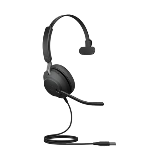 Jabra Evolve2 40 SE - Kabelgebundenes Mono-Headset mit Geräuschunterdrückung und 3-Mikrofon-Technologie - USB-A-Kabel - Mit allen führenden Unified Communications-Plattformen kompatibel - Schwarz von Jabra