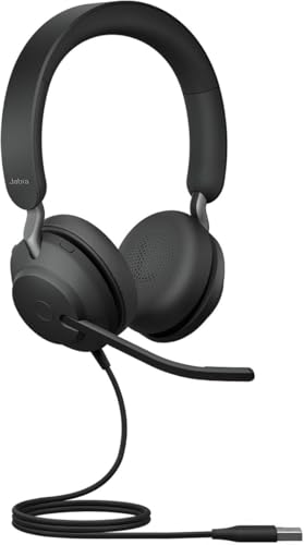 Jabra Evolve2 40 SE - Kabelgebundenes Stereo-Headset mit Geräuschunterdrückung und 3-Mikrofon-Technologie - USB-A-Kabel - Mit allen führenden Unified Communications-Plattformen kompatibel - Schwarz von Jabra