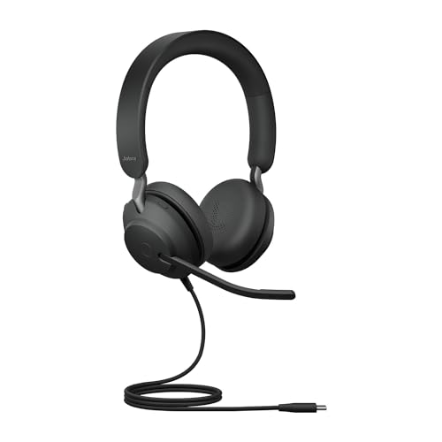 Jabra Evolve2 40 SE - Kabelgebundenes Stereo-Headset mit Geräuschunterdrückung und 3-Mikrofon-Technologie - USB-C-Kabel - für MS Teams zertifiziert, auch mit anderen Plattformen kompatibel - Schwarz von Jabra