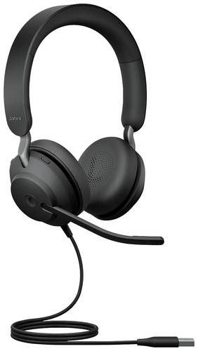 Jabra Evolve2 40 SE MS Stereo Computer On Ear Headset kabelgebunden Stereo Schwarz von Jabra