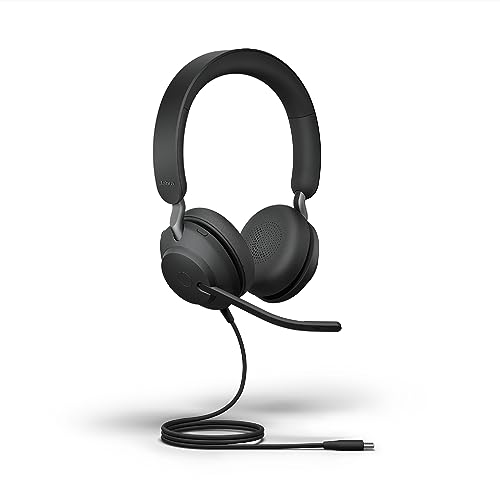 Jabra Evolve2 40 SE Stereo-Headset mit Geräuschunterdrückung, kabelgebunden, mit 3 Mikrofon-Anruf-Technologie und USB-C-Kabel, funktioniert mit Allen führenden Unified Communications-Plattformen wie Jabra Evolve2 40 SE Stereo-Headset mit Geräuschunterdrückung, kabelgebunden, mit 3 Mikrofon-Anruf-Technologie und USB-C-Kabel, funktioniert mit Allen führenden Unified Communications-Plattformen wie von Jabra