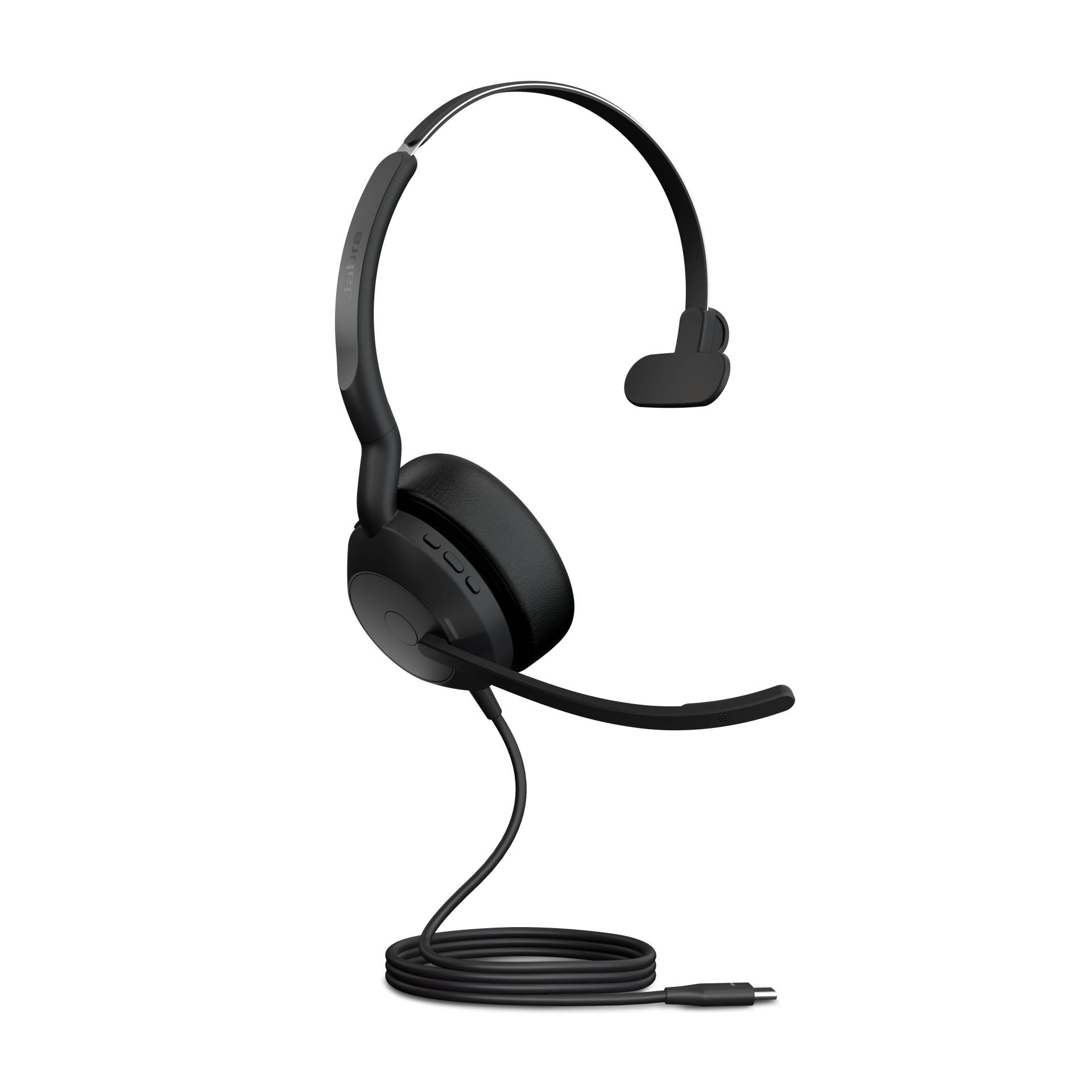 Jabra Evolve2 50 Mono-Bluetooth Headset 4 Mikrofone, USB-C-Anschluss, MS Teams zertifiziert, Aktive Geräuschunterdrückung von Jabra