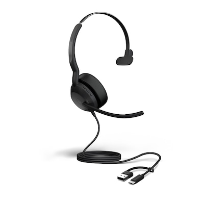 Jabra Evolve2 50 UC Mono kabelgebunden Headset schwarz USB-A/C von Jabra