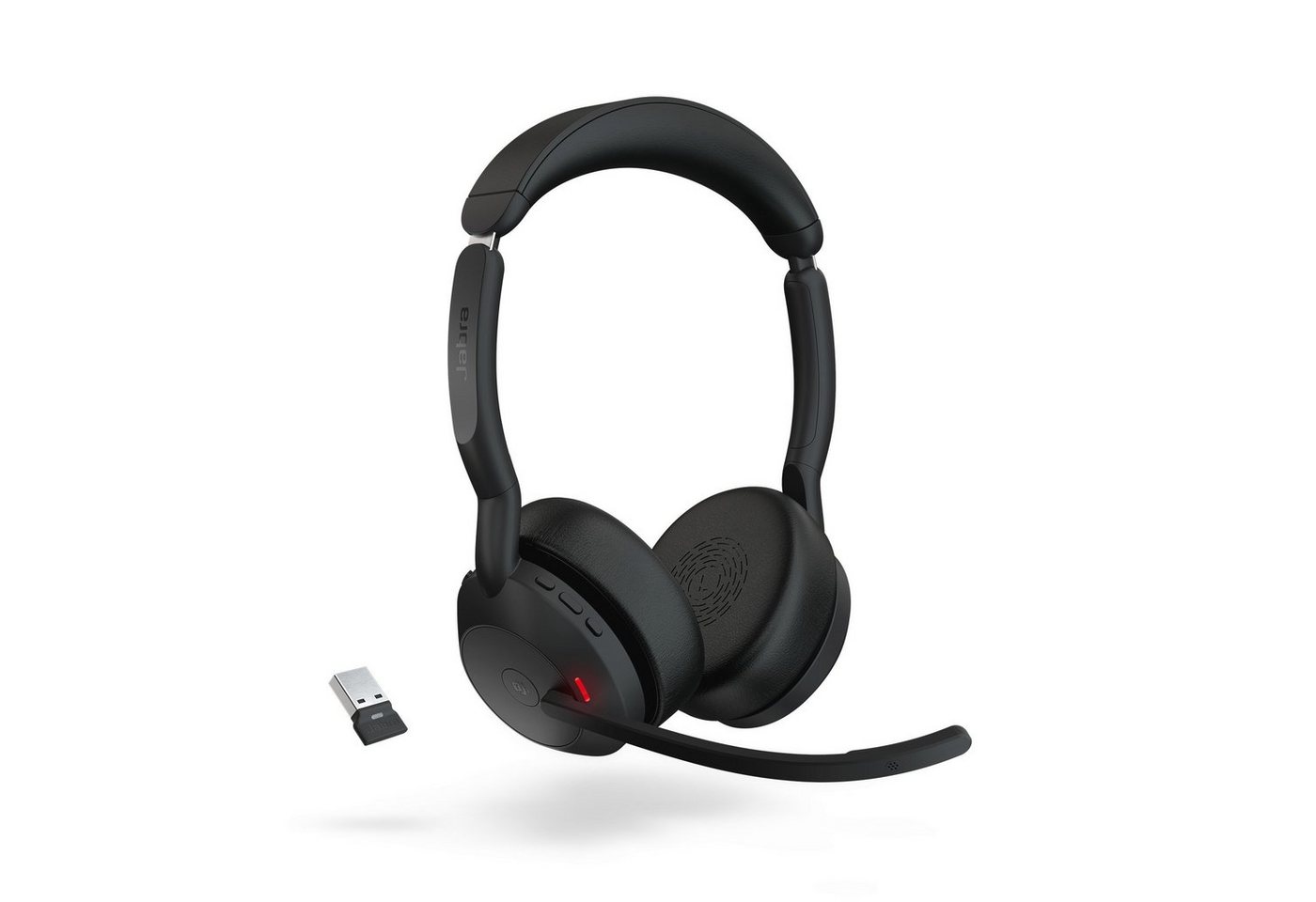 Jabra Evolve2 55 MS Kopfhörer (Active Noise Cancelling (ANC), Bluetooth, Stereo USB-A) von Jabra
