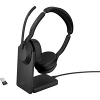 Jabra Evolve2 55 MS Stereo USB Headset schwarz USB-A Ladestation von Jabra