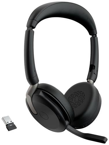 Jabra Evolve2 65 Flex Link380a UC Computer On Ear Headset Bluetooth® Stereo Schwarz Noise Cancellin von Jabra