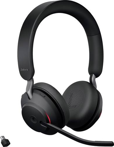 Jabra Evolve2 65 MS Telefon On Ear Headset Bluetooth® Stereo Schwarz Lautstärkeregelung, Batteriel von Jabra