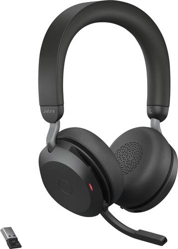 Jabra Evolve2 75 Telefon On Ear Headset Bluetooth®, kabelgebunden Stereo Schwarz Mikrofon-Rauschunt von Jabra