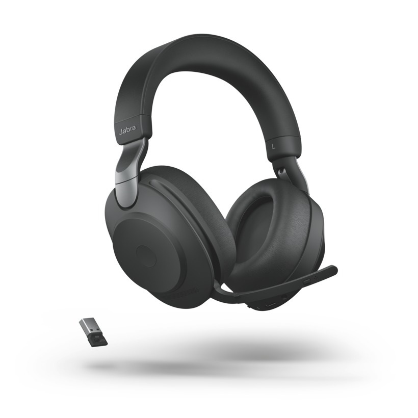 Jabra Evolve2 85 Headset, Stereo, kabellos, schwarz Bluetooth, inkl. Link 380 USB-A, Optimiert für Microsoft Teams von Jabra