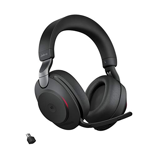 Jabra Evolve2 85 Wireless PC-Headset - Geräuschunterdrückung MS-zertifizierter Stereo-Kopfhörer mit langlebigem Akku - USB-C Bluetooth-Adapter - Schwarz Jabra Evolve2 85 Wireless PC-Headset - Geräuschunterdrückung MS-zertifizierter Stereo-Kopfhörer mit langlebigem Akku - USB-C Bluetooth-Adapter - Schwarz von Jabra