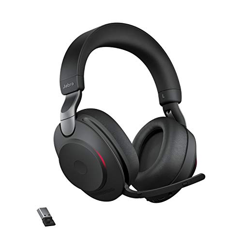 Jabra Evolve2 85 Wireless PC Headset – Noise Cancelling UC Certified Stereo Headphones with Long-Lasting Battery – USB-A Bluetooth Adapter – Black von Jabra