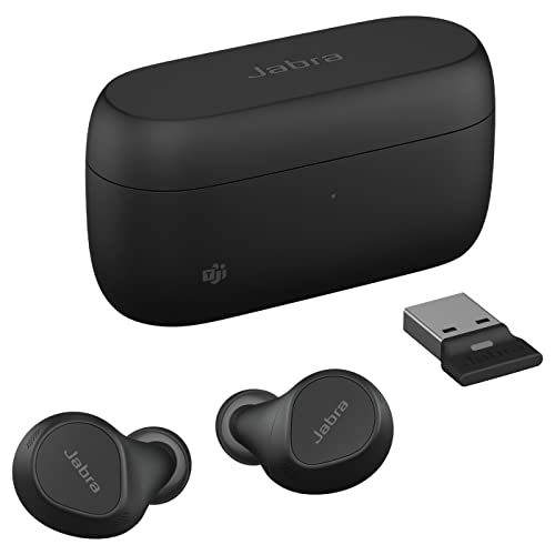 Jabra Evolve2 Buds True Wireless In-Ear-Bluetooth mit aktiver Geräuschunterdrückung, MultiSensor Voice-Technologie und Wireless-Charging-Pad - für MS Teams u. alle gängigen Meeting-Apps - Schwarz von Jabra