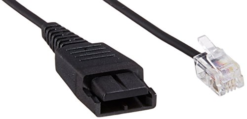 Jabra 88001-03 Glatt Anschlusskabel GN1216 für Avaya, QD auf RJ9 Schwarz von Jabra