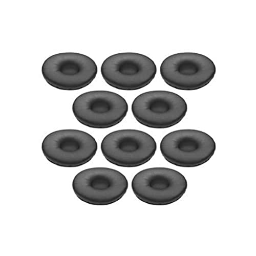 Jabra Kunstleder-Ohrkissen (Größe: L) für Contact-Center-Kabel-Headset Biz 2400, Packung mit 10 Stück, Schwarz von Jabra