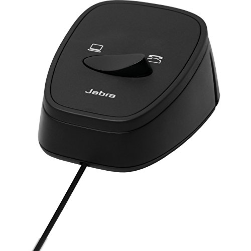 Jabra 180-09 Link 180 manueller Umschalter für Tischtelefone und PC-Softphones, Schwarz von Jabra