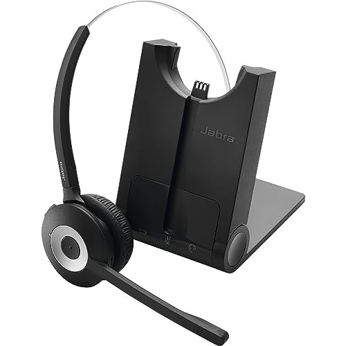 Jabra Pro 930 MS DECT wireless on-ear mono headset - Skype for Business certified - HD voice and noise cancelling - for use with softphones in Europe - EU plug, black von Jabra