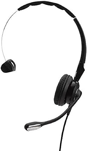 Jabra Q711373 Biz 2400 II Mono USB leichtes Call-Center-Kabel-Headset für MS Skype for Business, Controller mit programmierbaren Tasten, NC, 3-in-1-Design, Schwarz von Jabra