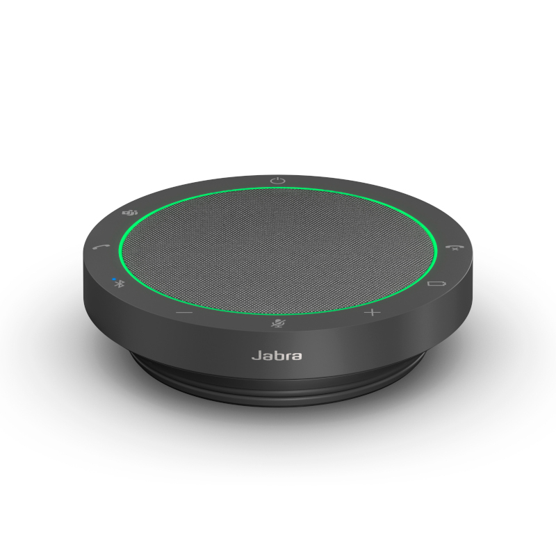 Jabra Speak2 55, Mobile Freisprecheinrichtung, Vollduplex Audio, Bis zu 12 Stunden Akkulaufzeit, Spritzwassergeschützt, 4 Mikrofone, USB-A- und -C-Ans von Jabra