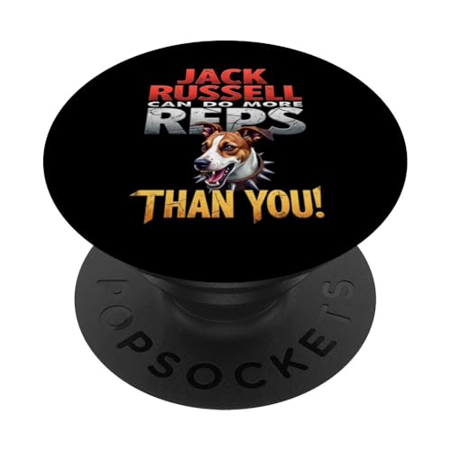 Lustiges Geschenk für Hundebesitzer von Jack Russell Terrier PopSockets Klebender PopGrip Lustiges Geschenk für Hundebesitzer von Jack Russell Terrier PopSockets Klebender PopGrip von Jack Russell Terrier Fun Designs