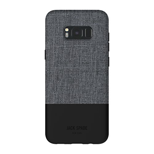 Jack Spade Color-Block Case Hülle für Samsung Galaxy S8+ - Tech Oxford Grau/Schwarz von Jack Spade