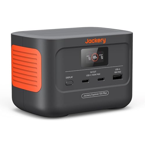 Jackery Explorer 100 Plus Tragbare Powerstation, 99Wh LiFePO4-Akku Schnellladung, 3-Port 128W TragBack-up-Akku für Reise Notfall Jackery Explorer 100 Plus Tragbare Powerstation, 99Wh LiFePO4-Akku Schnellladung, 3-Port 128W TragBack-up-Akku für Reise Notfall von Jackery