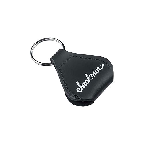 Jackson Guitars® »PICK HOLDER KEYCHAIN« Schlüsselanhänger mit Plektrenhalter - Leder - Farbe: Schwarz von Jackson