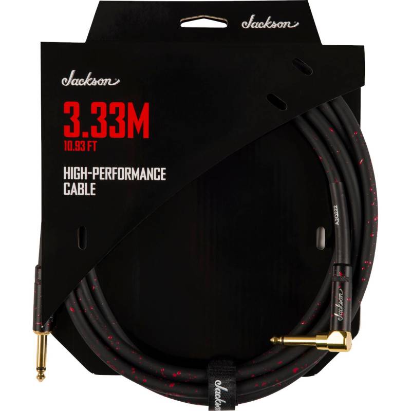 Jackson High Performance Black/Red Jack Cable with Straight/Right-Angled Plugs (3.33m) von Jackson