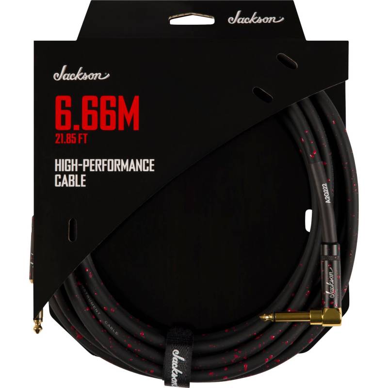 Jackson High Performance Black/Red Jack Cable with Straight/Right-Angled Plugs (6.66m) von Jackson