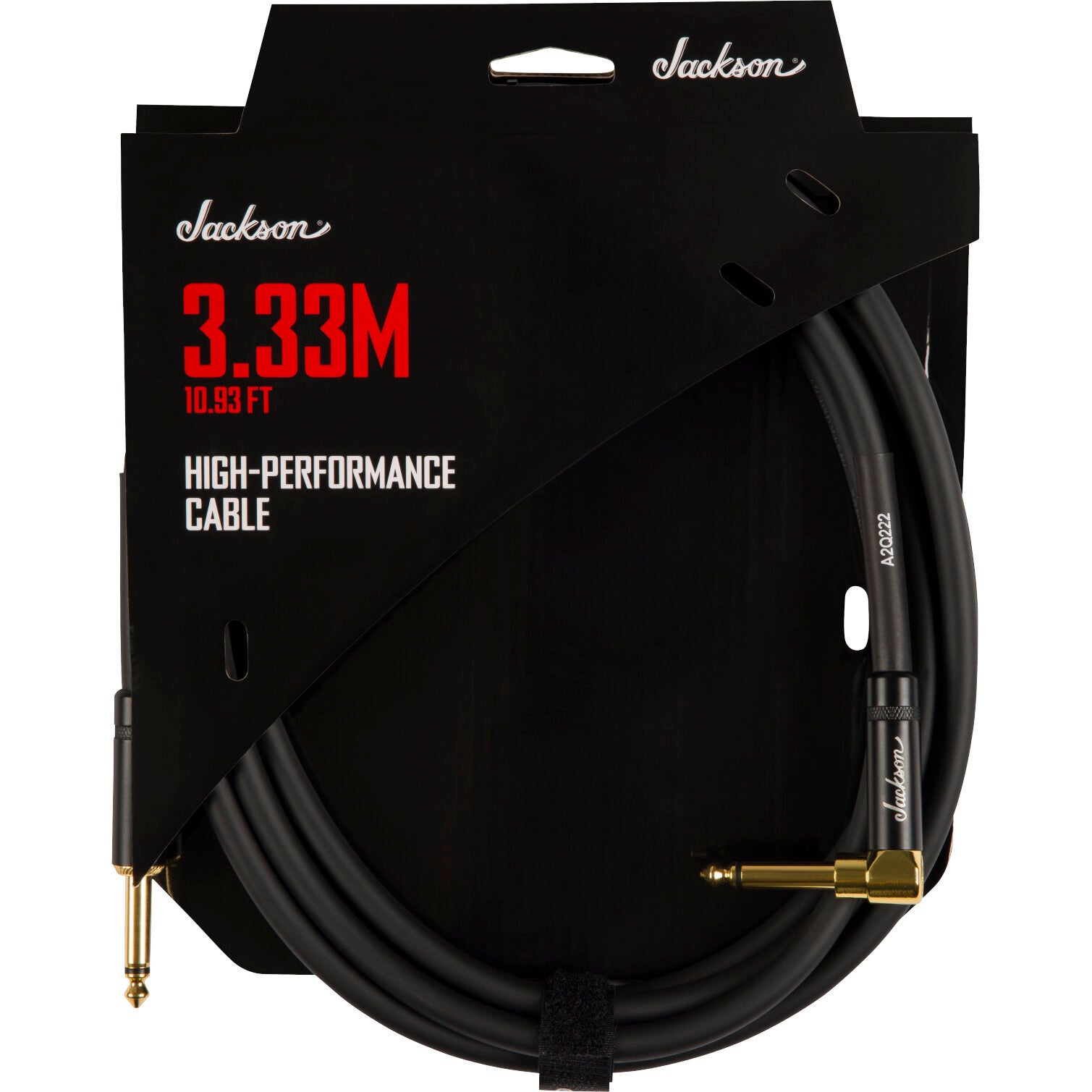 Jackson High Performance Black Jack Cable with Straight/Right-Angled Plugs (3.33m) von Jackson
