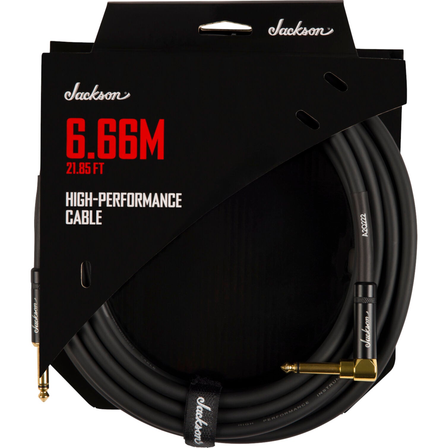 Jackson High Performance Black Jack Cable with Straight/Right-Angled Plugs (6.66m) von Jackson