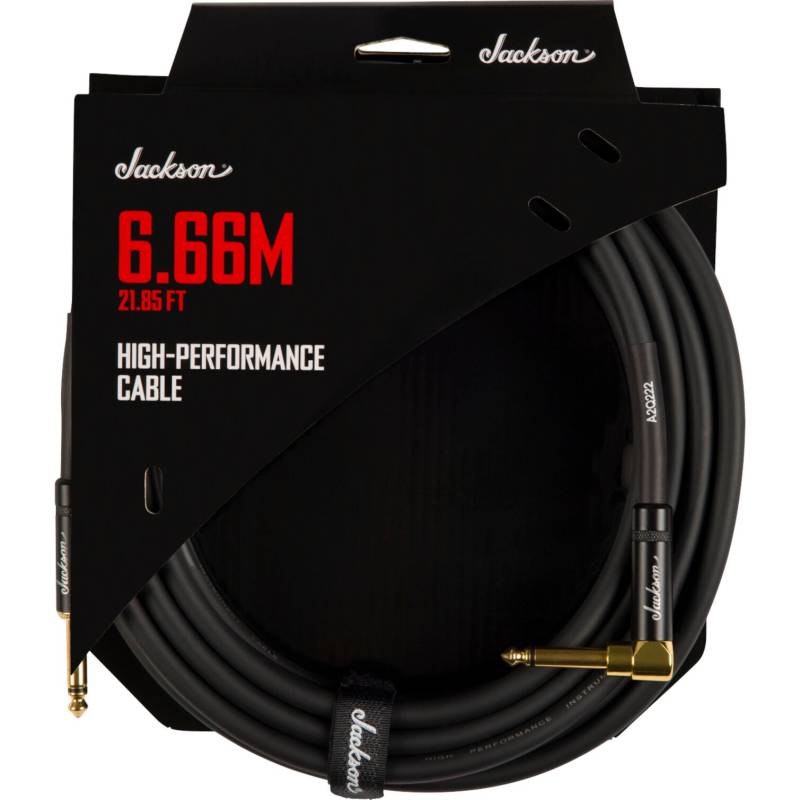 Jackson High Performance Black Jack Cable with Straight/Right-Angled Plugs (6.66m) von Jackson