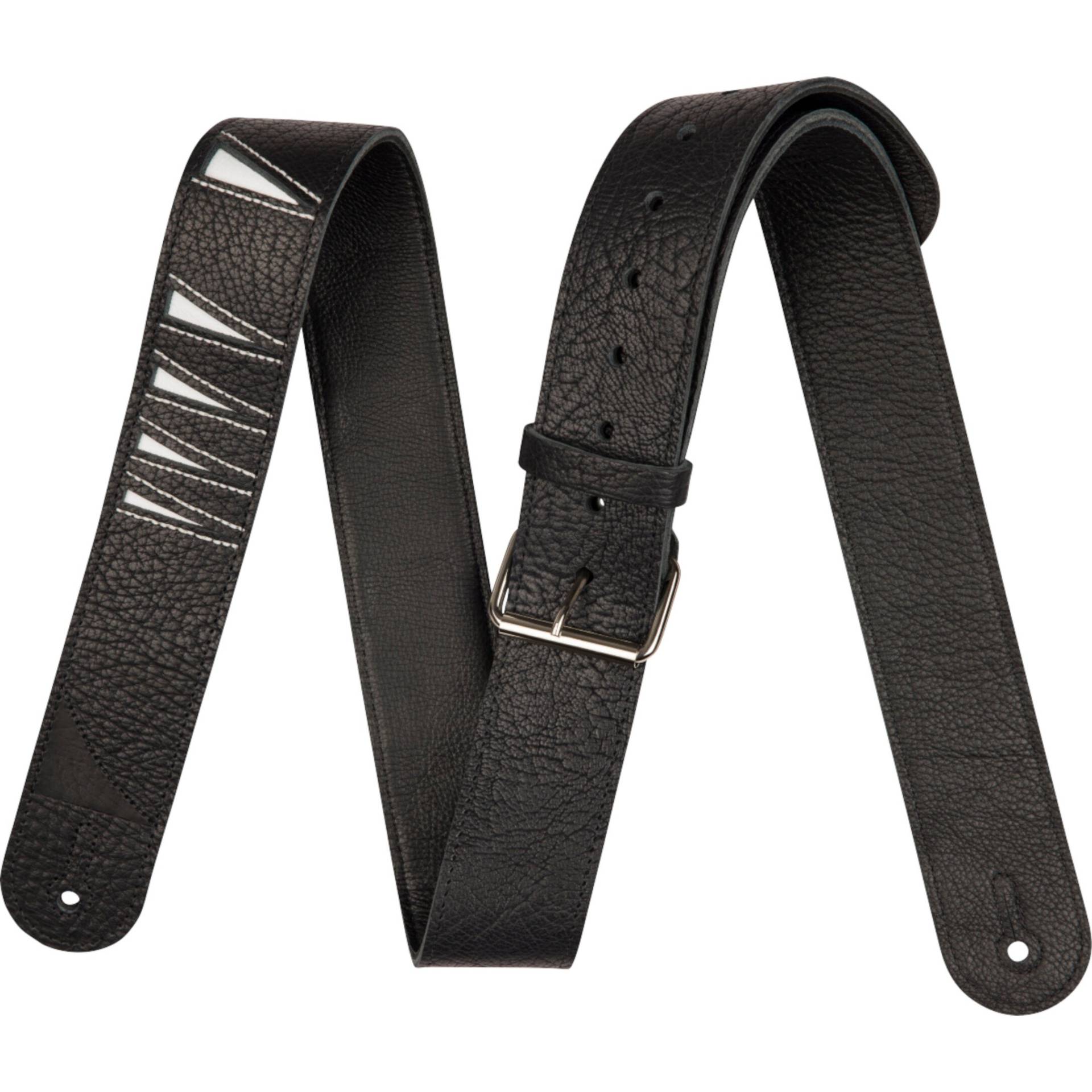Jackson Shark Fin Leather Guitar Strap (Black/White) von Jackson