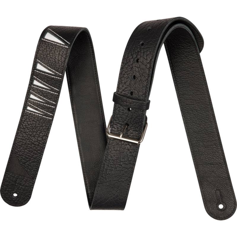 Jackson Shark Fin Leather Guitar Strap (Black/White) von Jackson