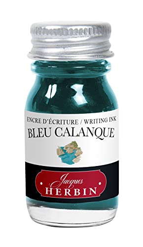 J.Herbin 11514T Tinteflakon 10 ml für Füller, 1 Stück, türkisblau von Jacques Herbin