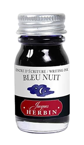 J.Herbin 11519T Tinteflakon für Füller, 10 ml nachtblau von J.Herbin