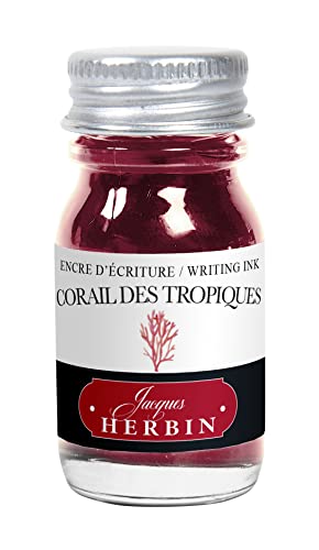 J.Herbin 11559T Tinteflakon 10 ml für Füller, 1 Stück, korallenrot von Jacques Herbin