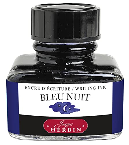 J.Herbin 13019T Tinte für Füller, 30 ml, mitternachtsblau von Jacques Herbin