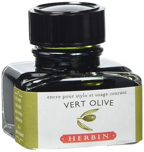 J.Herbin 13036T Tinte für Füller, 30 ml, olivgrün von Jacques Herbin