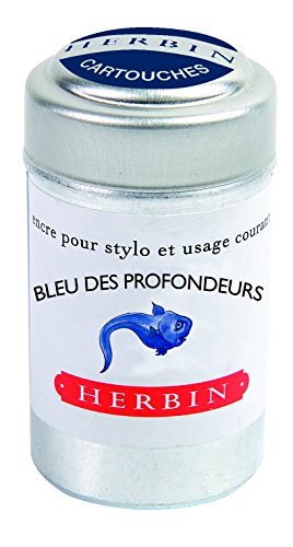 J.Herbin 20118T Packung mit 6 Tintenpatronen, geeignet für Federhalter und Tintenroller, Universales Format, 1 Pack, Dunkelblau J.Herbin 20118T Packung mit 6 Tintenpatronen, geeignet für Federhalter und Tintenroller, Universales Format, 1 Pack, Dunkelblau von J. Herbin