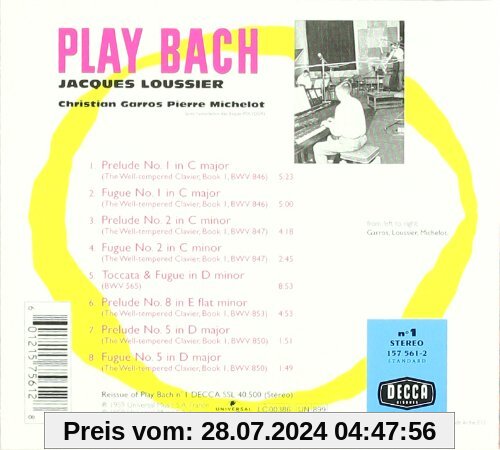 Play Bach No. 1 von Jacques Loussier