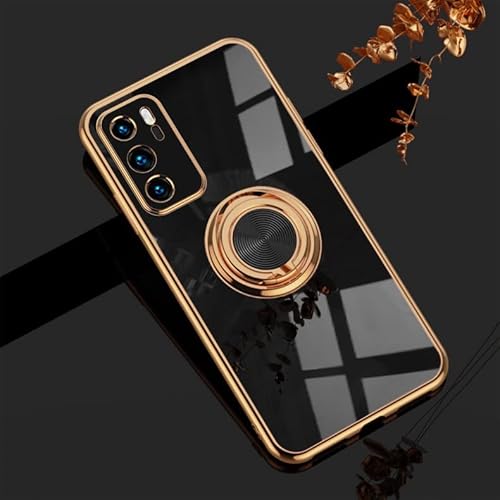 Jacyren Huawei P20 Pro Hülle Silikon Handyhülle Huawei P20 Pro mit Ring Halter Ständer Kratzfeste Ultra Dünn Silikonhülle Glitzer TPU mit Ring Case Cover Hülle für Huawei P20 Pro, Schwarz von Jacyren