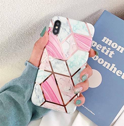 Jacyren Hülle für iPhone XS X Handyhülle iPhone XR Schutzhülle Marmor Weich Silikon Handyhülle Schlank TPU Bumper Handytasche Schutzhülle Backcover für iPhone XS Max (iPhone XS/X, QX06) von Jacyren