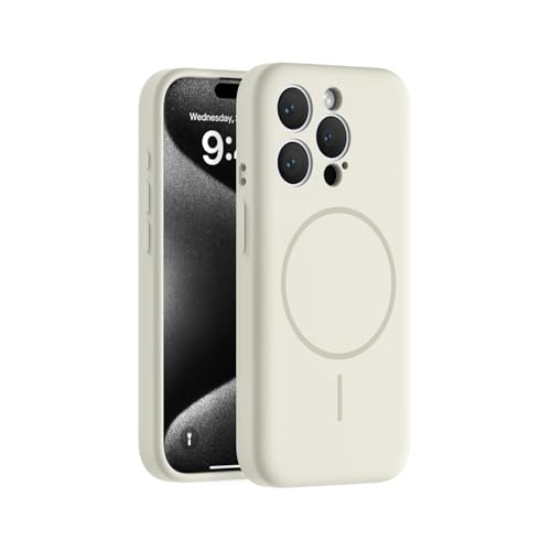 Jacyren Magnetische Hülle für iPhone 16 Pro Kompatibel mit Mag-Safe, Flüssig Silikon Handyhülle mit Integrierter Kameraschutz Case Stoßfest Schutzhülle für iPhone 16 Pro,Creamy Jacyren Magnetische Hülle für iPhone 16 Pro Kompatibel mit Mag-Safe, Flüssig Silikon Handyhülle mit Integrierter Kameraschutz Case Stoßfest Schutzhülle für iPhone 16 Pro,Creamy von Jacyren