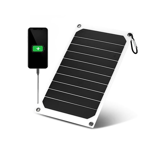 Jadeshay Solar Ladegerät, 10W 5V Solarpanel USB Solar Power Bank IP64 Wasserdichtes Handy-Solarladegeräte für Camping Outdoor von Jadeshay