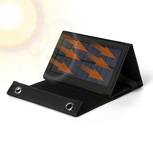 Jadeshay Solarpanel-Ladegerät, 20W 5V Faltbares Solarpanel USB-Ausgang Tragbares Handy-Solarladegeräte Solarzellen-Ladegerät für Telefon, Outdoor-Ladegerät von Jadeshay